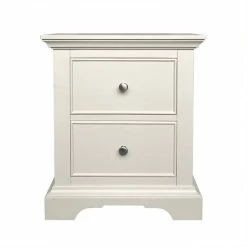 Dunelm Charlotte 2 Drawer Bedside Table, Ivory