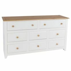 Core Capri 8 Drawer Chest, White &Pine