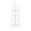 Lloyd Pascal White 4 Tier Corner Shelving Unit -furniture Shop 30634092