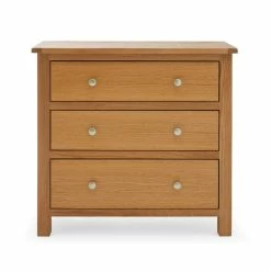 Dunelm Bromley 3 Drawer Chest, Oak