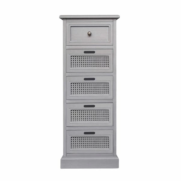 Dunelm Lucy Cane Tall 5 Drawer Chest 3 Dunelm Lucy Cane Tall 5 Drawer Chest