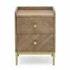 Dunelm Rumi 2 Drawer Bedside Table, Mango Wood -furniture Shop 30646645