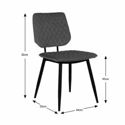 Dunelm Austin Set Of 2 Faux Leather Brown Dining Chairs -furniture Shop 30647372 alt09