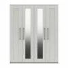 One Call Furniture Ethan 4 Door Wardrobe, Mirrored -furniture Shop 30662346
