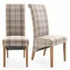 Dunelm Chester Set Of 2 Dining Chairs Natural Woven Check -furniture Shop 30662747