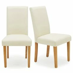Dunelm Hugo Set Of 2 Faux Leather Cream Dining Chairs 9 Dunelm Hugo Set Of 2 Faux Leather Cream Dining Chairs -furniture Shop 30662752 alt01