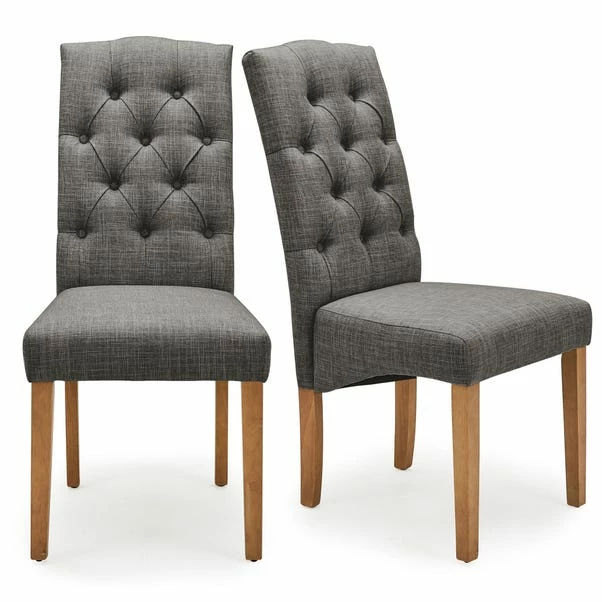Dunelm Darcy Set Of 2 Dining Chairs Charcoal 3 Dunelm Darcy Set Of 2 Dining Chairs Charcoal