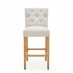 Dunelm Newbury Bar Stool Natural Linen