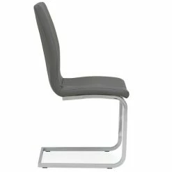 Dunelm Jamison Set Of 2 Faux Leather Grey Dining Chairs -furniture Shop 30668447 alt04