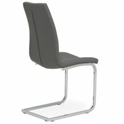 Dunelm Jamison Set Of 2 Faux Leather Grey Dining Chairs -furniture Shop 30668447 alt05