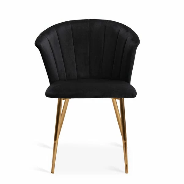 Dunelm Kendall Velvet Dining Chair 4 Dunelm Kendall Velvet Dining Chair - Image 2