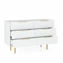 Dunelm Maurice 6 Drawer Chest, White -furniture Shop 30685398 alt02