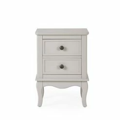 Dunelm Clara 2 Drawer Bedside Table, Grey