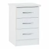 Seconique Nevada 3 Drawer Bedside Table
