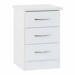 Seconique Nevada 3 Drawer Bedside Table