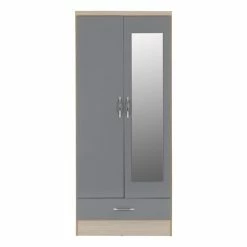 Seconique Nevada Double 1 Drawer Wardrobe