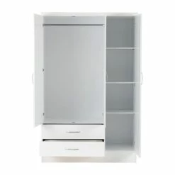 Seconique Nevada Triple 2 Drawer Wardrobe, Mirrored -furniture Shop 30693659 alt04