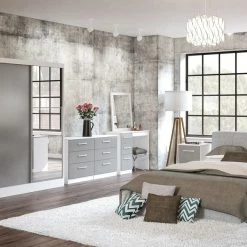 Birlea Lynx 132cm Sliding Double Wardrobe, Mirrored -furniture Shop 30693715 alt02