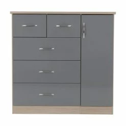 Seconique Nevada Small Single 5 Drawer Wardrobe