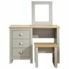 GFW Lancaster 3 Drawer Dressing Table Set With Mirror -furniture Shop 30705702