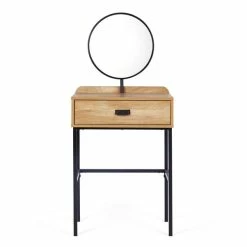 Dunelm Greenwich Small 1 Drawer Dressing Table With Mirror -furniture Shop 30712309 alt01