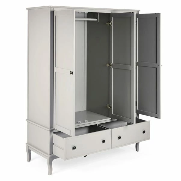 Dunelm Clara Triple Wardrobe, Grey 6 Dunelm Clara Triple Wardrobe, Grey - Image 4