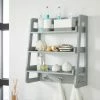 Lloyd Pascal Jasper Grey Wall Mounted Shelves With Chrome Hooks 2 Lloyd Pascal Jasper Grey Wall Mounted Shelves With Chrome Hooks -furniture Shop 30714005