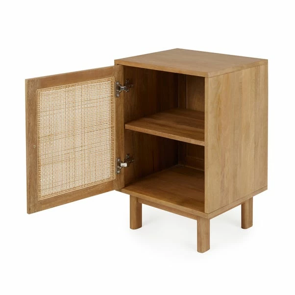 Dunelm Indi 1 Door Bedside Table, Mango Wood 6 Dunelm Indi 1 Door Bedside Table, Mango Wood - Image 4