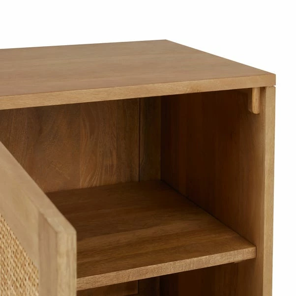Dunelm Indi 1 Door Bedside Table, Mango Wood 8 Dunelm Indi 1 Door Bedside Table, Mango Wood - Image 6