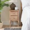 Dunelm Giselle 2 Drawer Bedside Table, Mango Wood -furniture Shop 30727655