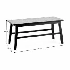 Dunelm Franco Cane Dining Bench -furniture Shop 30729257 alt09