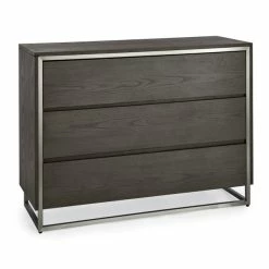 Dunelm Logan 3 Drawer Chest, Grey -furniture Shop 30737349 alt03