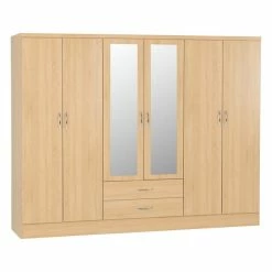 Seconique Nevada 6 Door 2 Drawer Wardrobe