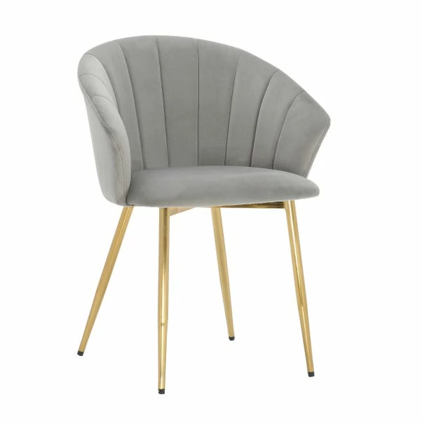 Dunelm Kendall Velvet Carver Dining Chair 4 Dunelm Kendall Velvet Carver Dining Chair - Image 2
