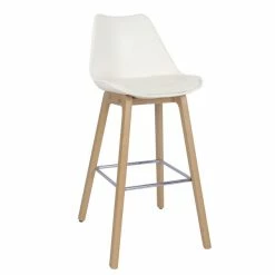 Dunelm Erik Bar Stool With White Back -furniture Shop 30747699 alt02