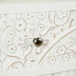 Dunelm Samira Tall 2 Door & 1 Drawer Chest, White -furniture Shop 30748013 alt05