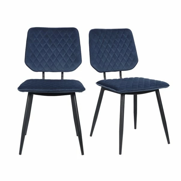 Dunelm Austin Velvet Set Of 2 Dining Chairs 3 Dunelm Austin Velvet Set Of 2 Dining Chairs