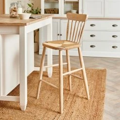 Dunelm Churchgate Ash Wood Spindle Bar Stool