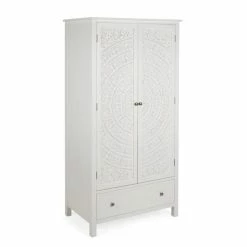 Dunelm Samira Double 1 Drawer Wardrobe, White -furniture Shop 30749089 alt03
