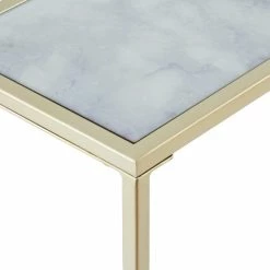 Dunelm Sullivan Gold Marble Effect Wide Slim Console -furniture Shop 30753021 alt03