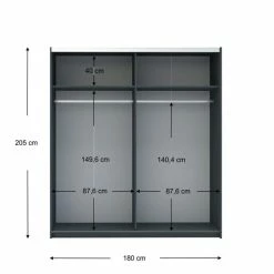 Harmony Norland 180cm Sliding Double Wardrobe -furniture Shop 30759391 alt04