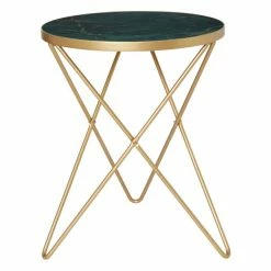 Dunelm Zoey Green Marble Effect Side Table -furniture Shop 30762776 alt02