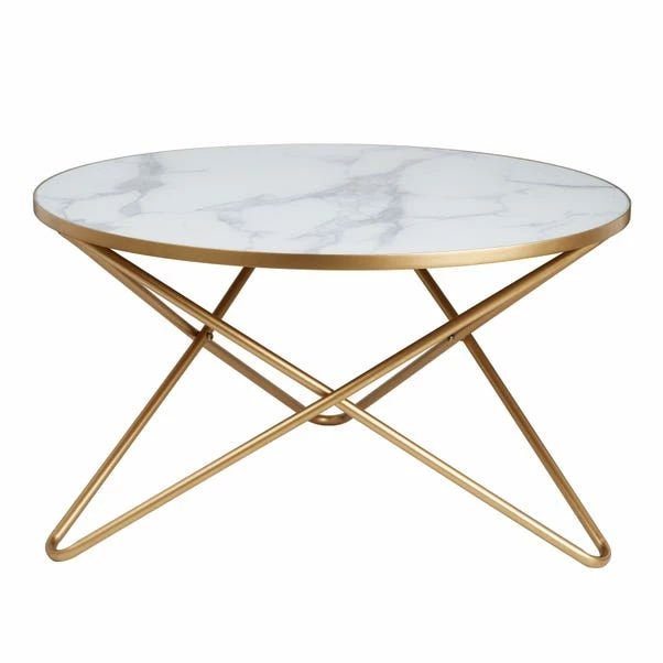 Dunelm Zoey White Marble Effect Coffee Table 5 Dunelm Zoey White Marble Effect Coffee Table - Image 3