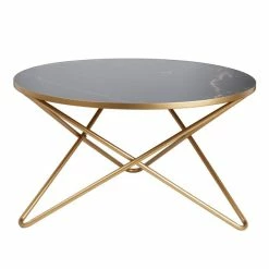 Dunelm Zoey Black Marble Effect Coffee Table -furniture Shop 30764037 alt03
