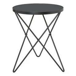 Dunelm Zoey Black Top Side Table -furniture Shop 30764038 alt02