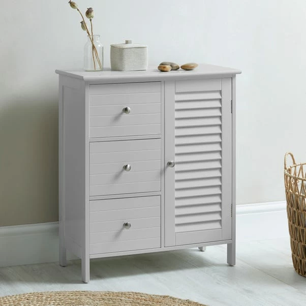 Dunelm Nautical Grey 3 Drawer Console Unit 3 Dunelm Nautical Grey 3 Drawer Console Unit