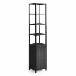 Dunelm Stannis Reeded Glass Tall Cabinet -furniture Shop 30765706 alt01