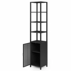 Dunelm Stannis Reeded Glass Tall Cabinet -furniture Shop 30765706 alt04