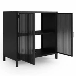 Dunelm Stannis Reeded Glass Under Sink Unit -furniture Shop 30765707 alt04