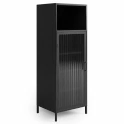 Dunelm Stannis Reeded Glass Single Door Cabinet -furniture Shop 30765708 alt01